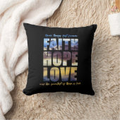信仰、希望、愛の枕 クッション (ブランケット)