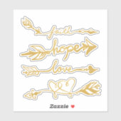 信仰、希望、愛の矢 シール (シート)