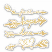 信仰、希望、愛の矢 シール (正面)