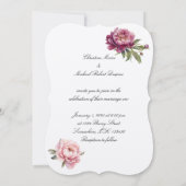 信仰、希望、愛の結婚式招待状 (裏面)