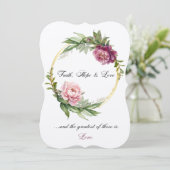 信仰、希望、愛の結婚式招待状 (スタンド正面)