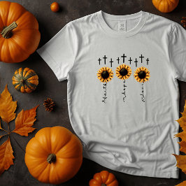 信仰、希望、愛ひまわりTシャツ Tシャツ