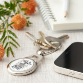 信仰、希望、愛オーバルメタルキーチェーン キーホルダー (側面)