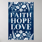 信仰、希望、愛クリスチャン・ウォールアートプリント ポスター (正面)