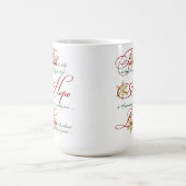 信仰、希望、愛レッドグリーン金ゴールドクリスマスマグカップ コーヒーマグカップ (中央)