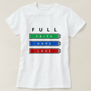 信仰 – 希望 – 愛 – カスタマイズ可能 – 完全 Tシャツ