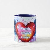 信仰。希望。愛。コーヒーマグ マグカップ (中央)
