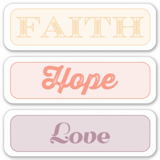 信仰、希望、愛 シール (正面)