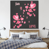 "信仰、希望、愛"チスティアン キャンバスプリント (インサイチュ (寝室))