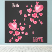 "信仰、希望、愛"チスティアン キャンバスプリント (インサイチュ (ウッドフロア))