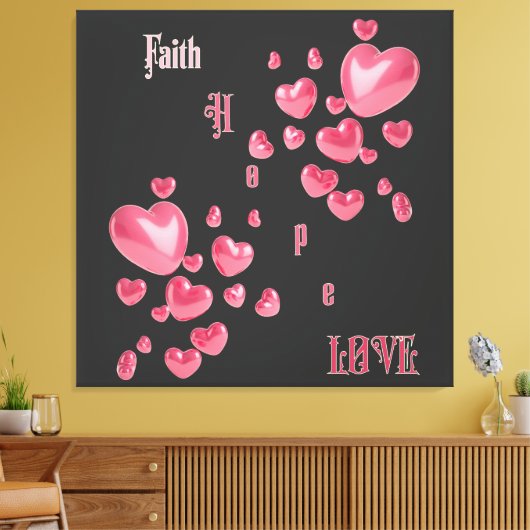 "信仰、希望、愛"チスティアン キャンバスプリント (インサイチュ (リビング))