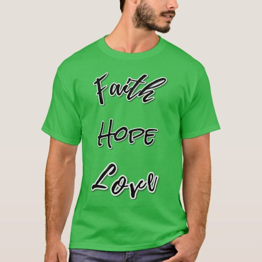 信仰 希望 愛 ファミリー Tシャツ (正面)