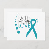 信仰、希望、愛 – 卵巣がん ポストカード (正面/裏面)