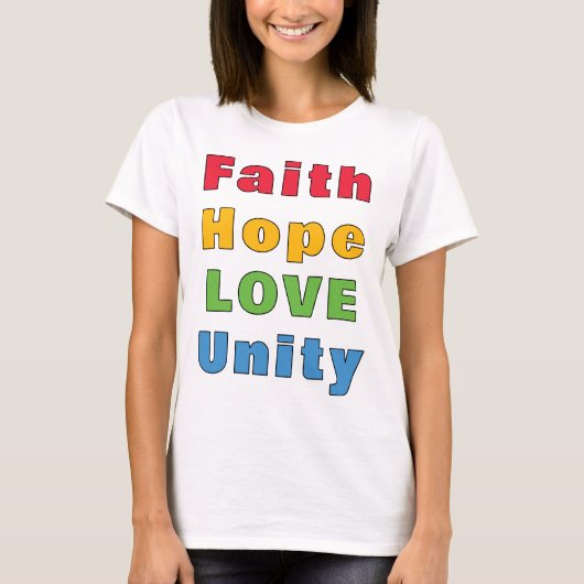 信仰 希望 愛 平和 Tシャツ (正面)
