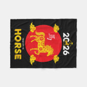 信仰 希望 愛 心臓病と闘う戦士  フリースブランケット (正面(横))
