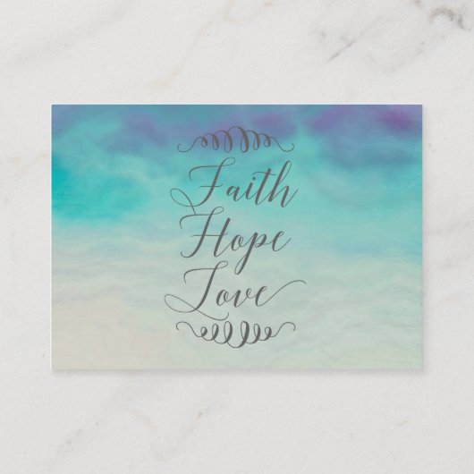信仰 希望 愛 水彩 結婚式 エンクロージャーカード (裏面)