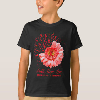 信仰 希望 愛 脳動脈瘤 アウェアネス サバイバー Tシャツ