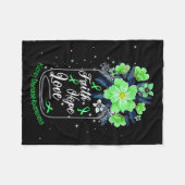 信仰 希望 愛 腎臓病啓発 フリースブランケット (正面(横))