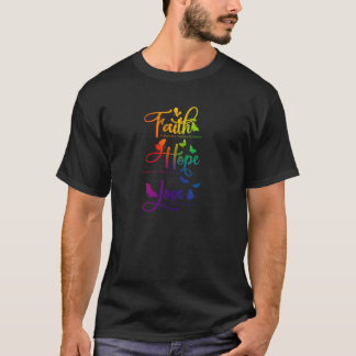 信仰 希望 愛 蝶々 宗教 神 耶稣 Christ Tシャツ