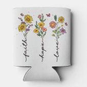 信仰、希望、愛 – 鮮やかフローラ感動的 缶クーラー (裏面)