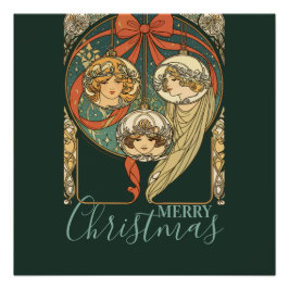 信仰、希望、慈善ベクター クリスマス オーナメント ポスター