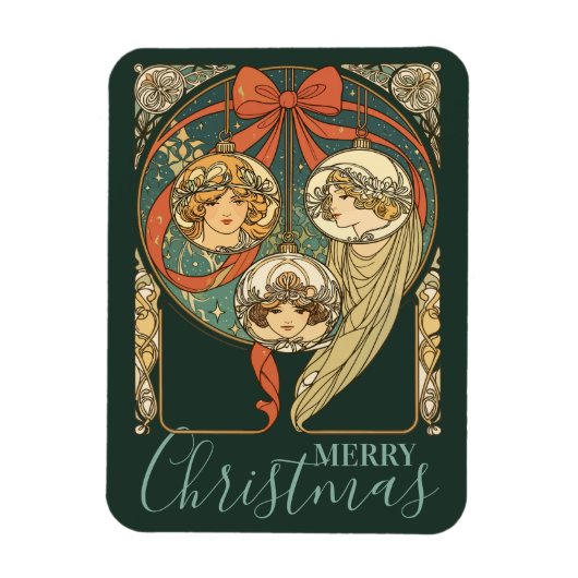 信仰、希望、慈善ベクター クリスマス オーナメント マグネット (縦)
