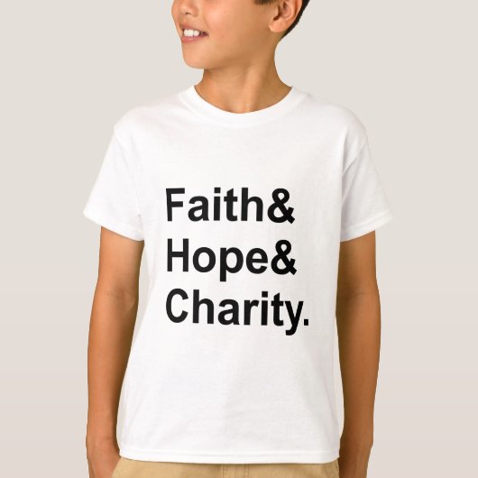 信仰 希望 慈善 | キリスト教の殉教聖人 Tシャツ (正面)