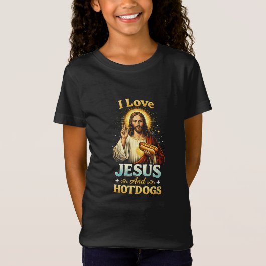 信仰、愛、そしてホットドッグ Tシャツ (正面)