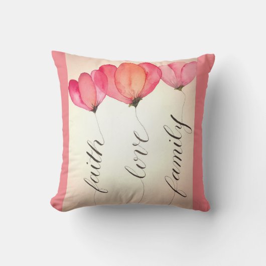 信仰、愛、家族その他に何が必要か。 クッション (正面)