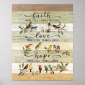 信仰、愛、希望の鳥 ポスター (正面)