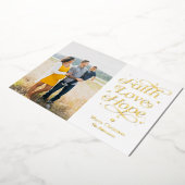 信仰 愛 希望 ホリデーカード クリスマスカード 箔シーズンカード (回転した状態)