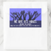 信仰。癒し。病気を癒す。精神が満たされた。塗られた 長方形シール (バッグ)