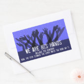 信仰。癒し。病気を癒す。精神が満たされた。塗られた 長方形シール (封筒)