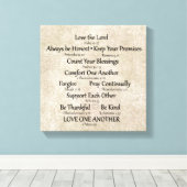 信仰（聖書の聖句）と家族規則 キャンバスプリント (インサイチュ (ウッドフロア))