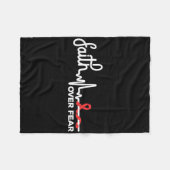 信仰 – 鎌状赤血球貧血認識度サポーターRib フリースブランケット (正面(横))