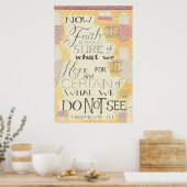 信仰 – Hebrews 11:1ポスター ポスター (キッチン)