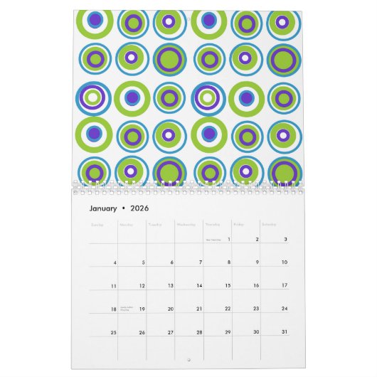 信保仰カレンダー カレンダー (1月 2026)