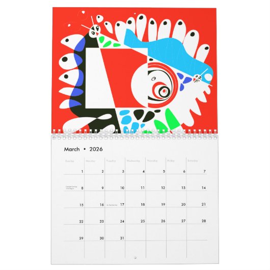 信保仰 – 主を信頼せよ（青い赤） カレンダー (3月 2026)