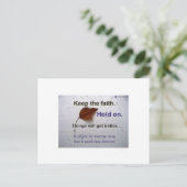 信保念は持つ…模様が好くなる ポストカード (スタンド正面)