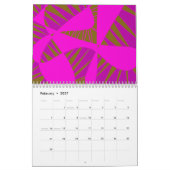 信保念 – 主への信頼（ピンク色の緑） カレンダー (2月 2027)