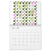 信保念 – 主への信頼（ピンク色の緑） カレンダー (3月 2027)