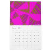 信保念 – 主への信頼（ピンク色の緑） カレンダー (2月 2026)