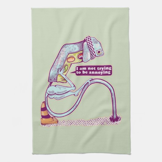 信号が悲しそうである キッチンタオル (縦)