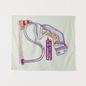 信号が悲しそうである タペストリー (正面(横))