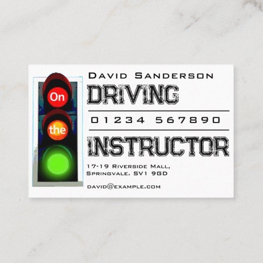 信号による運転インストラクター 名刺 (裏面)