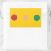 信号のカラーサークルのステッカー 長方形シール (バッグ)