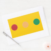 信号のカラーサークルのステッカー 長方形シール (封筒)