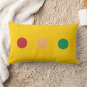 信号のカラーサークルの長方形の枕 ランバークッション (ブランケット)