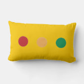 信号のカラーサークルの長方形の枕 ランバークッション (裏面)