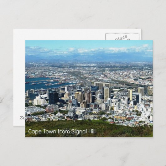 信号の丘からのケープタウンの郵便はがき ポストカード (正面/裏面)